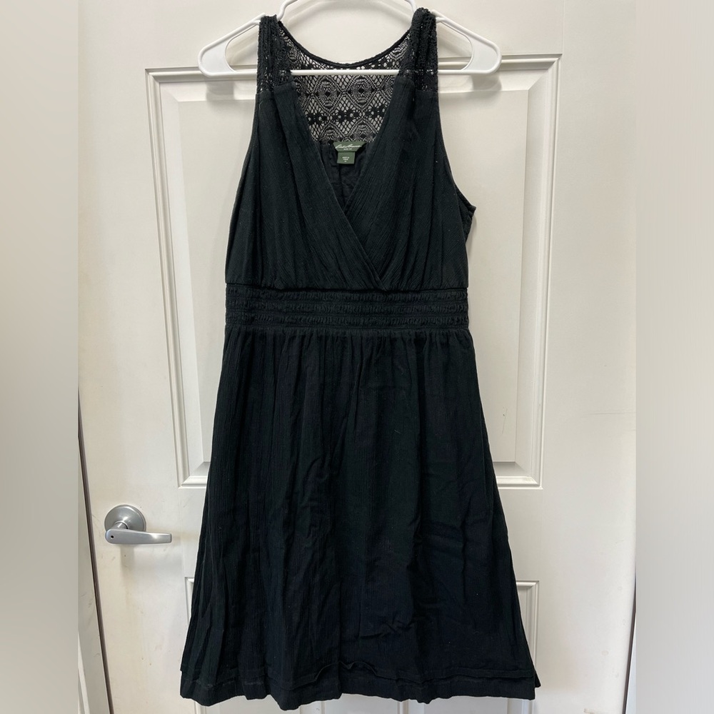 Eddie Bauer Lace Black Sleeveless Dress